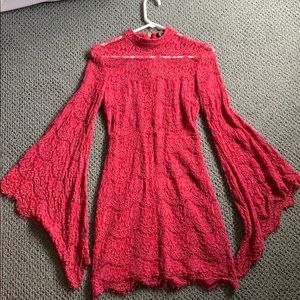 Lulus bewitching babe bell sleeve dress